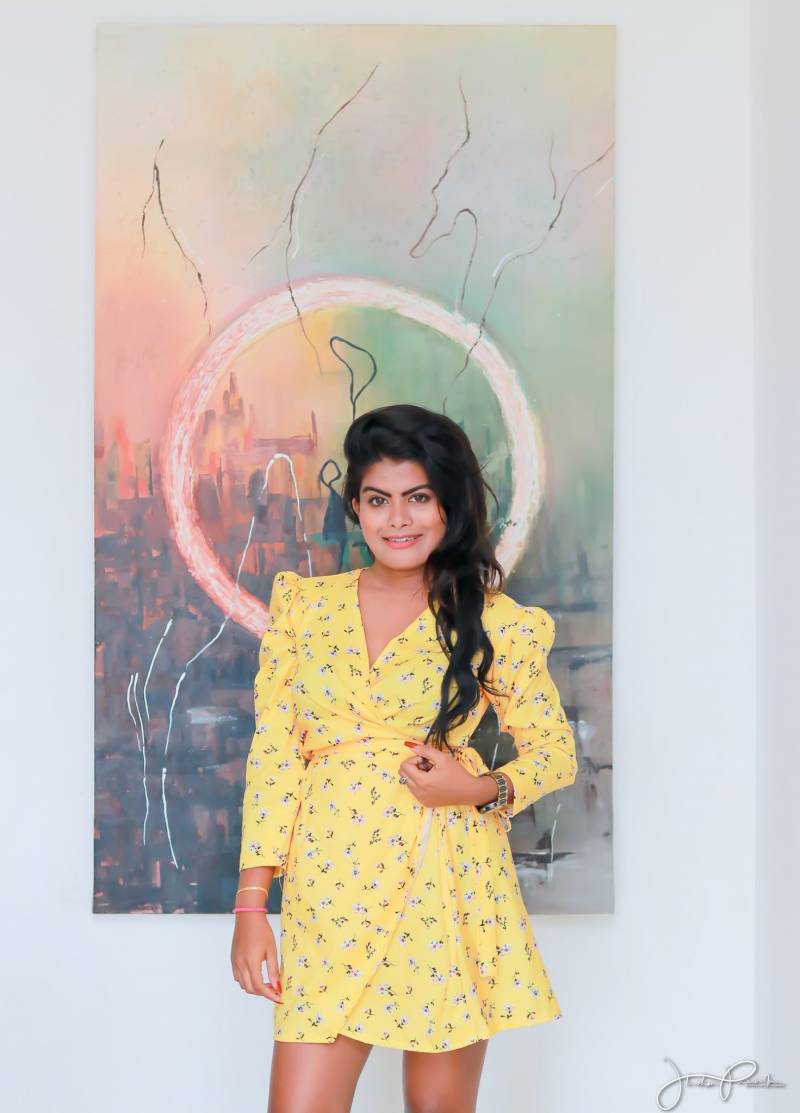 Ishi Perera In Yellow Dress Ishi Perera In Yellow Dress