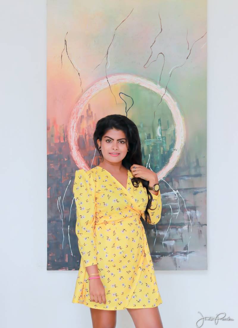 Ishi Perera In Yellow Dress Ishi Perera In Yellow Dress